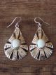 Native American Sterling Silver Opal Dangle Earrings! H. Attakai