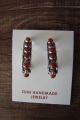Zuni Indian Jewelry Sterling Silver Coral Earrings!