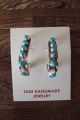 Zuni Indian Jewelry Sterling Silver Turquoise Earrings!