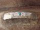Navajo Indian Hand Stamped Sterling Silver Turquoise Hair Barrette by Begay