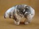 Navajo Indian Pottery Horse Hair Bear Sculpture by Vail