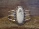 Navajo Indian Sterling Silver & White Howlite Bracelet Signed Yazzie