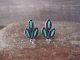 Zuni Indian Sterling Silver Turquoise Needle Point Post Earrings by Othole