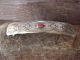 Navajo Indian Hand Stamped Sterling Silver Coral Hair Barrette by Begay