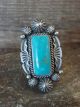 Navajo Indian Sterling Silver & Turquoise Ring by Calladitto - Size 8.5