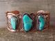 Native American Copper Turquoise Bracelet by Bobby Cleveland