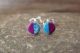 Native American Sterling Silver Denim Lapis and Purple Lapis Post Earrings! Handmade! 