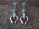 Navajo Jewelry Star Drop Turquoise Sterling Silver Naja Post Earrings - Spencer