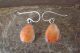 Navajo Sterling Silver Orange Spiny Oyster Dangle Earrings! 
