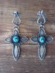 Navajo Indian Jewelry Sterling Silver Turquoise Earrings! by Eva & Linberg Billah