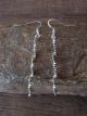 Navajo Indian Sterling Silver Spiral Dangle Earrings by Tsosie