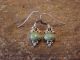 Navajo Jewelry Sterling Silver Green Turquoise Dangle Earrings - Shorty