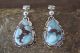 Navajo Sterling Silver Sky Blue Turquoise Post Earrings! NJ