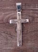 Native American Indian Sterling Silver 14K Gold Fill Cross Pendant by Bruce Morgan