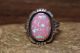 Navajo Indian Jewelry Sterling Silver Pink Opal Ring Size 7 1/2 - Begay