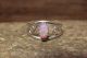 Navajo Indian Sterling Silver Pink Opal Ring - J. Lincoln - Size 4 1/2