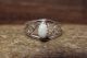 Navajo Indian Sterling Silver White Opal Ring - J. Lincoln - Size 4 1/2
