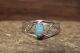 Navajo Indian Sterling Silver Blue Opal Ring - J. Lincoln - Size 5 1/2