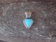 Navajo Sterling Silver Turquoise Charm Pendant by Sadie Jim