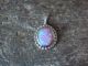 Small Navajo Indian Sterling Silver Pink Opal Pendant by Mariano