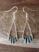 Zuni Sterling Silver Turquoise Needle Point Post Earrings! 