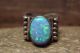 Navajo Indian Jewelry Sterling Silver Blue Opal Ring Size 5 1/2 