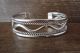 Navajo Indian Jewelry Sterling Silver Cuff Bracelet by Elaine Tahe!
