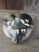 Navajo Pottery Horse Hair Heart Jewelry Trinket Box by Vail