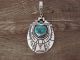 Navajo Indian Jewelry Sterling Silver Turquoise Pendant - T & R Singer
