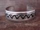Navajo Indian Sterling Silver Bracelet Signed by T & R Singer