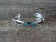 Navajo Sterling Silver Turquoise & Coral Chip Inlay Bracelet - Ray B