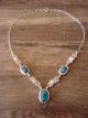 Navajo Jewelry Multi Turquoise Sterling Silver Necklace by Shorty