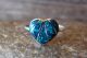 Zuni Indian Jewelry Sterling Silver Opal Inlay Heart Ring Size 8.5 - Shack