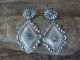 Navajo Sterling Silver & Turquoise Concho Post Earrings - Eugene Charley