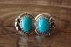 Native American Sterling Silver Blue Turquoise Post Earrings by Rita Largo Navajo