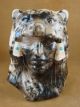Navajo Indian Pottery Horse Hair Masked Warrior Sculpture by Vail
