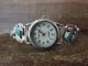 Native American Indian Jewelry Sterling Silver Turquoise Lady's Watch