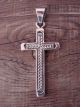 Native American Indian Jewelry Sterling Silver Cross Pendant by Bruce Morgan