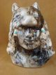 Navajo Indian Pottery Horse Hair Masked Warrior Sculpture by Vail