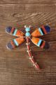 Zuni Indian Sterling Silver Spiny Oyster Inlay Dragonfly Pin/Pendant! A. Ahiyite