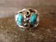 Navajo Indian Sterling Silver Turquoise Ring Size 12 - Calladitto