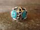 Navajo Indian Sterling Silver Turquoise Ring Size 10.5 - Calladitto