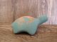 Small Navajo Pottery Hand Etched & Painted Turtle Sculpture Signed YC
