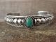 Navajo Indian Jewelry Sterling Silver Turquoise Bracelet by Thomas Charley 