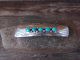 Navajo Indian Sterling Silver Turquoise Row Hair Barrette by Begay