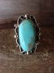 Navajo Sterling Silver Turquoise Adjustable Ring Size 9 to 11by Albert Cleveland