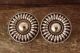 Native American Indian Jewelry Sterling Silver Ribbed Post Earrings by Thomas Charley