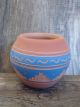 Small Navajo Indian Hand Etched & Painted Pottery Signed by YC