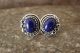 Native American Jewelry Sterling Silver Lapis Post Earrings 