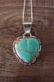 Navajo Jewelry Turquoise Heart Chain Necklace - NJ